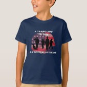T-shirt Un grand merci à notre vétéran militaire américain (Devant)