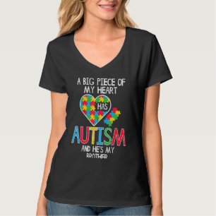 T-shirt Un Gros Morceau De Mon Coeur A Autisme Conscience