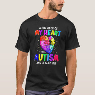 T-shirt Un Gros Morceau De Mon Coeur A L'Autisme Et C'Est