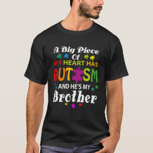 T-shirt Un Gros Morceau De Mon Coeur A L'Autisme Et C'Est