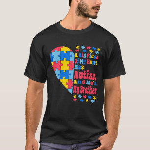 T-shirt Un Gros Morceau De Mon Coeur A L'Autisme Et C'Est