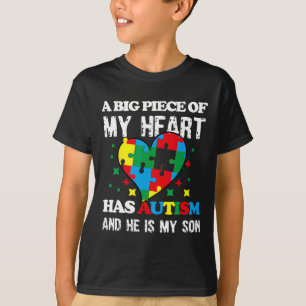 T-shirt Un Gros Morceau De Mon Cœur A L'Autisme Et C'Est M