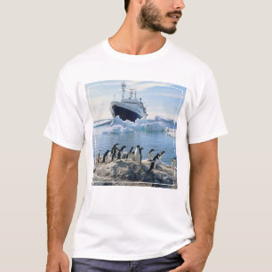 T-shirt Un groupe de pingouins se tenant sur une plage