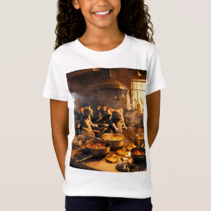 T-Shirt Un groupe de quatre mignonnes souris caricaturales