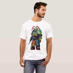 T-shirt Un guerrier japonais dans l'attrait de la bataille