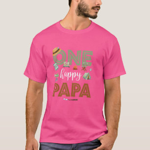 T-shirt Un Happy Papa Camper Premier Anniversaire Fête de