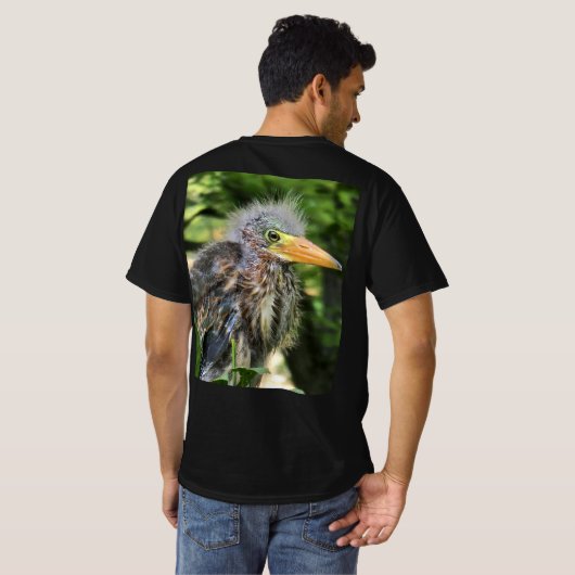 T-shirt Un héron vert (Dos entier)