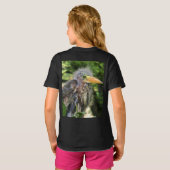 T-shirt Un héron vert (Dos entier)