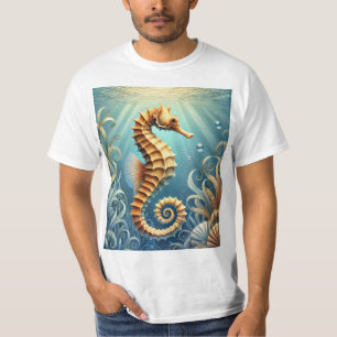 T-shirt Un hippocampe élégant nageant sous l'eau
