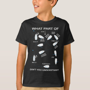 T-shirt Un homme à bord manoeuvre navigant voilier voilier