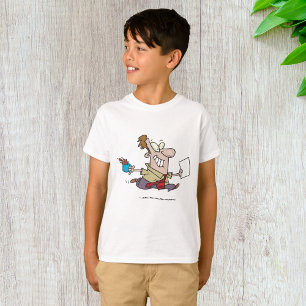 T-shirt Un Homme Coule Avec Du Café