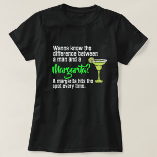 T-shirt Un homme drôle et une Margarita a frappé la tache 