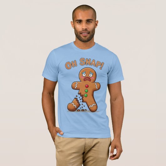 T-shirt Un homme en pain d'épice enfin enlevé drôle Noël (Devant entier)