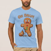 T-shirt Un homme en pain d'épice enfin enlevé drôle Noël (Devant)