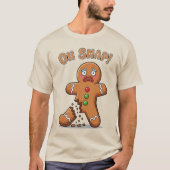 T-shirt Un homme en pain d'épice enfin enlevé drôle Noël (Devant)
