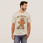 T-shirt Un homme en pain d'épice enfin enlevé drôle Noël (Devant entier)