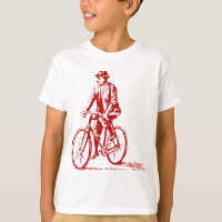 Un homme en vélo - Ruby Red