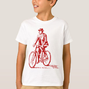 T-shirt Un homme en vélo - Ruby Red