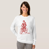 T-shirt Un homme en vélo - Ruby Red (Devant entier)