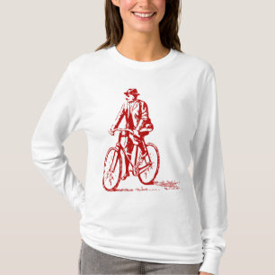 T-shirt Un homme en vélo - Ruby Red
