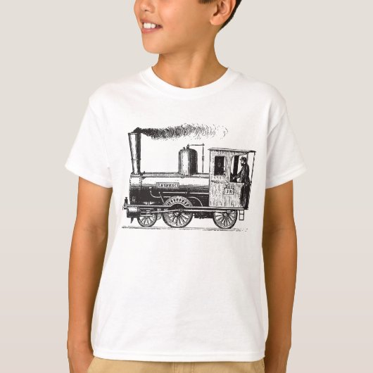 T-shirt Un homme et sien train - noir (Devant)