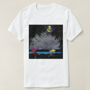 T-shirt Un homme poursuivi par des zombies