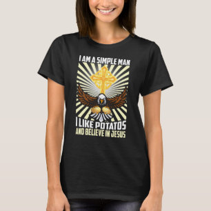 T-shirt Un Homme Simple Comme Les Pommes De Terre Vegan Cr