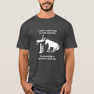 T-shirt Un Homme-Tête Drôle À Cheval En Train D'Entraîner