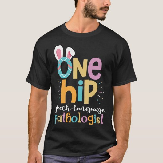 T-shirt Un Hop Discours Langue Pathologiste Pâques Bunny S (Devant)