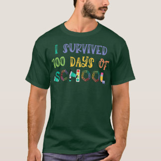 T-shirt Un Hundered Days of School I Survived 100 Days of