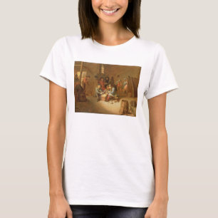 T-shirt Un intérieur de corps de garde avec des cartes de