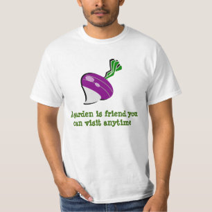 T-shirt Un jardin est ami. jardinage mignon de navet