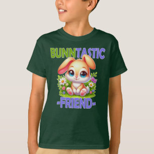 T-shirt Un jeu de mot Bunntastic Friend. Caricature de lap