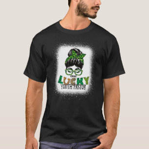 T-shirt Un jeune pasteur chanceux Bleached Messy Bun St Pa