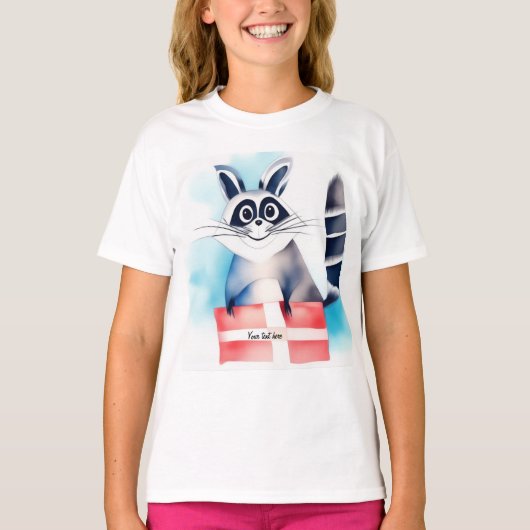 T-shirt Un joli cadeau d'anniversaire au raton laveur (Devant)