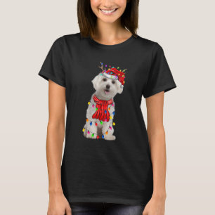 T-shirt Un joli chien maltais éclaire le chien