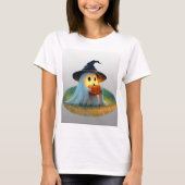 T-shirt Un joli fantôme d'Halloween avec Citrouille (Devant)