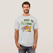 T-shirt Un joli Safari Jungle Safari Zoo Animal Papa T-shi (Devant entier)