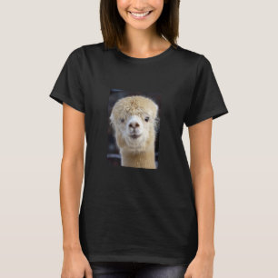 T-shirt Un joli visage moelleux d'un alpaga