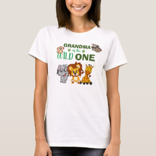 T-shirt Un joli Wild Une Jungle Safari Zoo Animal Grand-m