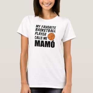 T-shirt Un Joueur De Basket Favori M'Appelle Mamo