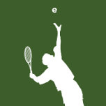T-shirt Un joueur de tennis frappe un service<br><div class="desc">Un joueur de tennis sert une balle de tennis dans un match de tennis.</div>