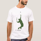 T-shirt Un joueur de tennis frappe un service (Devant)