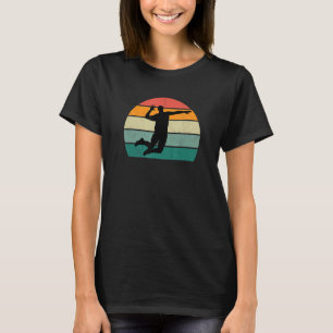 T-shirt Un joueur de volleyball smash serveur bloc net clu