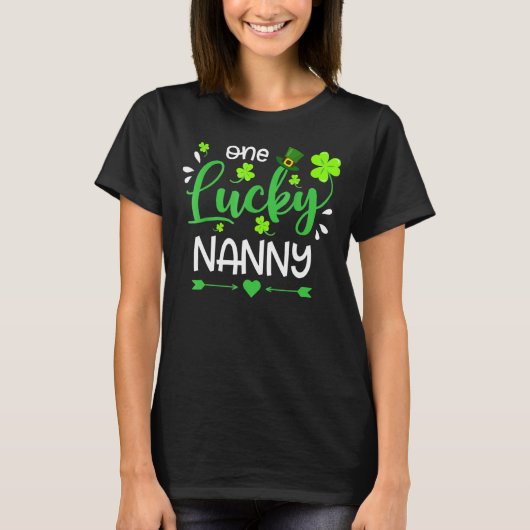 T-shirt Un Jour de la Saint Patrick de la nounou chanceuse (Devant)