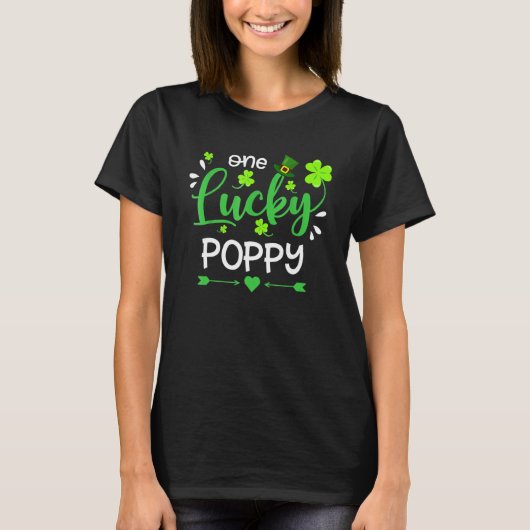 T-shirt Un Jour de la Saint Patrick de pavot chanceux (Devant)