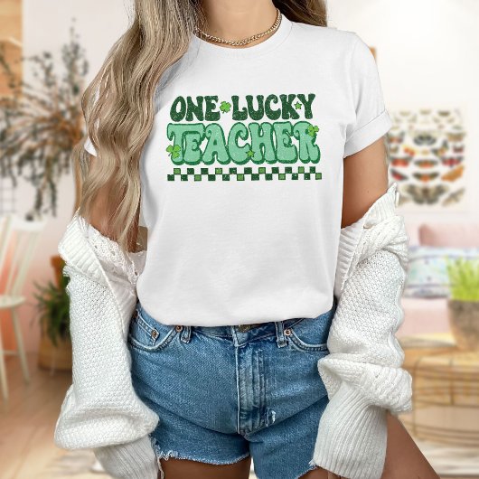 T-shirt Un Jour de la Saint Patrick d'enseignant chanceux,