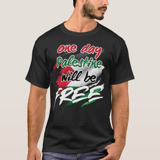 T-shirt Un jour la Palestine sera libre (Devant)