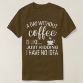 T-shirt Un Jour Sans Café, C'Est Comme Si J'Avais N (Design devant)