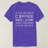 T-shirt Un Jour Sans Café, C'Est Comme Si J'Avais N (Design devant)